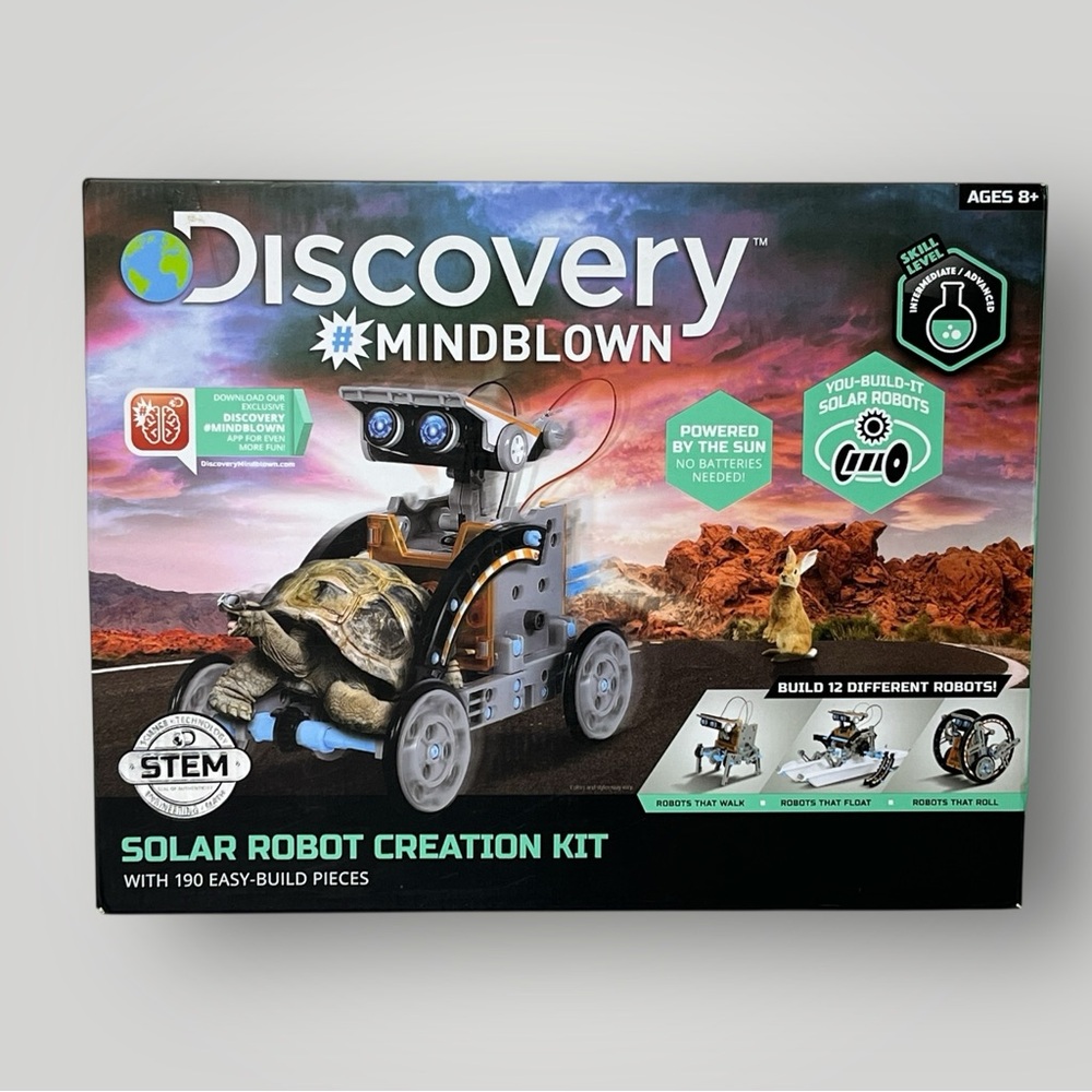 Discovery Mindblown Solar Robot Creation Kit Stem DIY Learning 12-in-1‎ 190 PCS